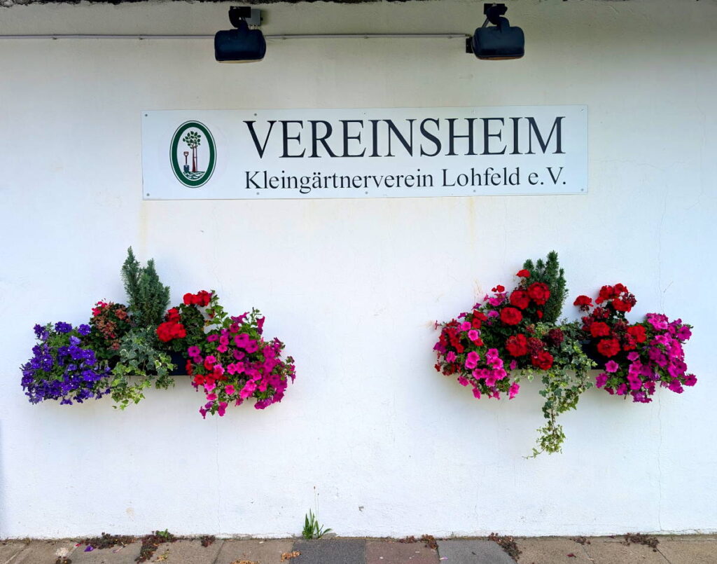 Schild "Unser Vereinsheim"